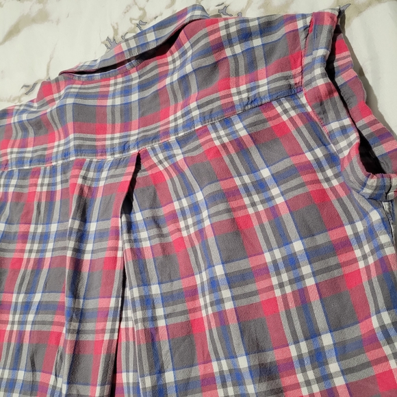 Jachs Girlfriend Women's Plaid Sleeveless Shirt. Size XL - Picture 4 of 8